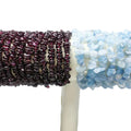 Wholesale Crystal Gemstones Aquamarine Healing Stone Garnet Gravel Bracelet for Gift