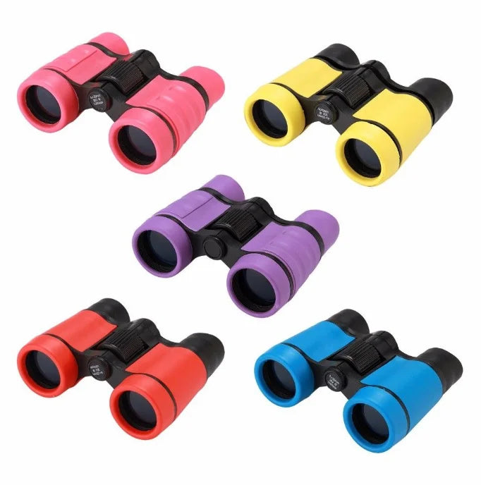 Children Toy Colorful Telescope 4X30 Rubber Handle Non-slip Outdoor Binoculars for Kids