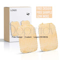 Custom logo Loofah Sisal Sponge Block square Sisal Mat Bath Sponge Exfoliating Body Scrubber Sponge for Men Women Washing Body