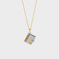 Hot Selling Trendy Customizable Stainless Steel Pendant Necklace Love Letter Book Opened Design Waterproof Unisex Lover's