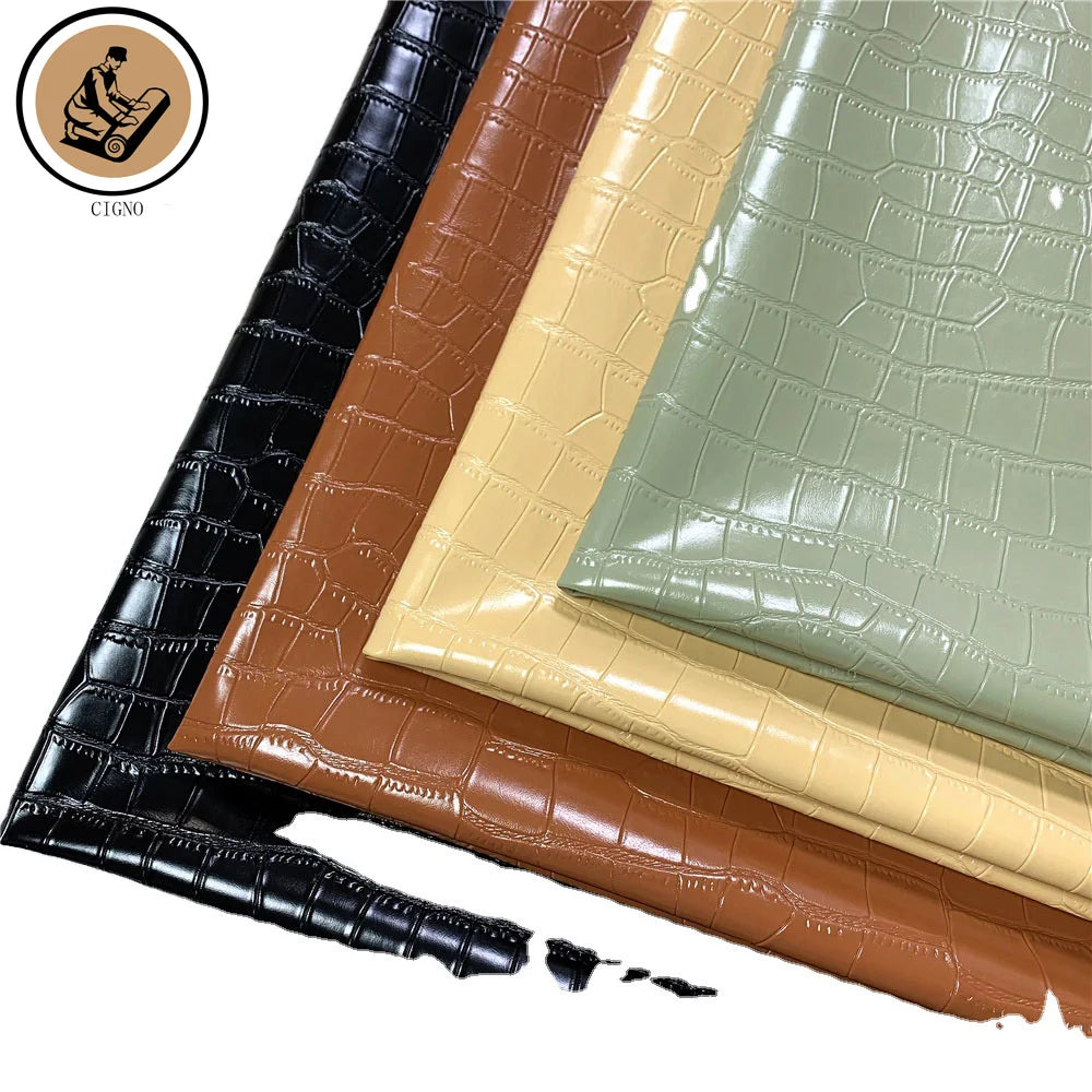 Wholesale Embossed Animal Skin Recycled crocodile Synthetic Leather for Handbags and Shoes with GRS Certificate