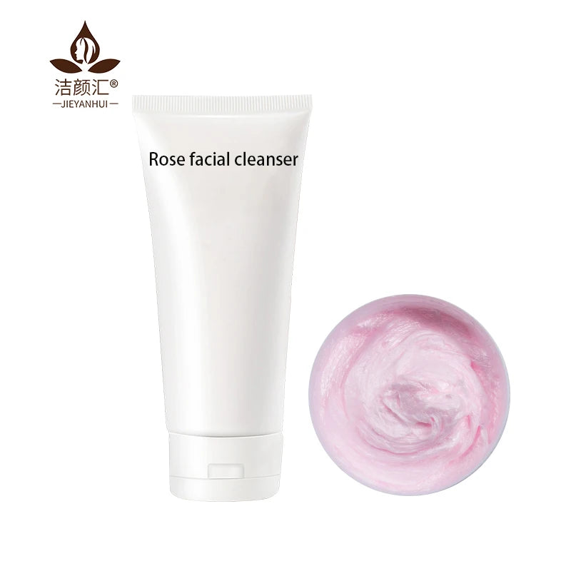 Face Wash Rose Facial Organic Skincare Cleanser Foam Moisturizing Face Wash Cleansing Anti-spots Marks