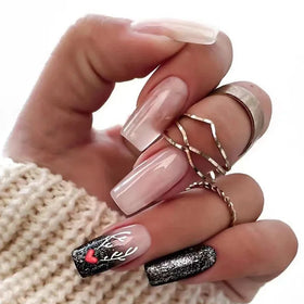 Wholesale Wholesale Transparent Artificial Fingernails /Abs for Salon Medium Combo Coffin Shapes Styles/ Matt Press on Nails
