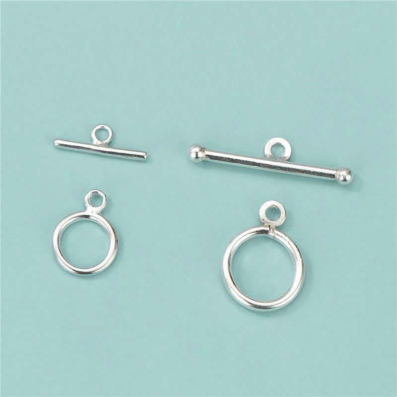 Jewelry Making Accessories 925 Sterling Silver High Quality Round Toggle OT Toggle Necklace Clasps