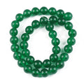 Wholesale Round 4/6/8/10mm Dyed Smooth Green Jade BeadJewelry Diy Making Natural Jade Gemstone Loose Beads