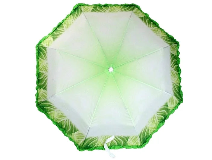 Cabbage Umbrella 3 Folding Umbrella Manual Open Innovative Vegetable Umbrella