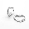 Fashion Style Irregular Lava Heart Shape Hoop Earrings 925 Sterling Silver Irregular Earrings Wedding Party Gift