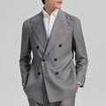 Men's Customizable Two-Piece Business Suit for Wedding Work Interviews-Breathable Waterproof Groom Clothing for Business