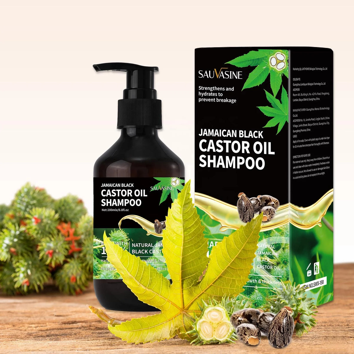 Private Label Jamaican Black Castor Oil Serum Hair Care Shampoo Hot Sale