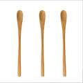 16 cm Long Bamboo Wooden Handle Spoon for Coffee Tea Milk Powder Stirring
