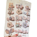 Cute Winter Cloth Bow Decorative Hair Clips 5pcs Per Set for Girls and Toddlers
