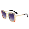 New Trendy Street Frameless Women Fashion Rimless Square Diamond Sun Glasses Sunglasses 2022