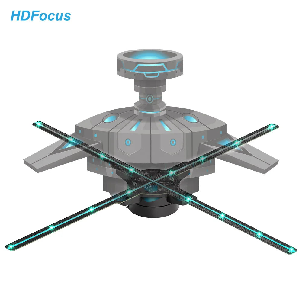 65cm Holograms Making 3d Holographic Fans Wifi App Control 3d Fan Projector Light Display Hologram Fan