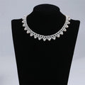 Elegant Handmade Choker Necklace Real Freshwater Near Round Pearl for Women