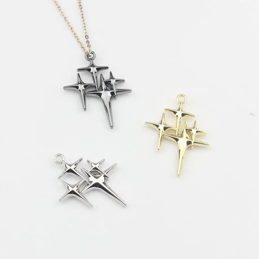 Wholesale Direct Sales Star Shape Hollow Pendant Accessories Simple Style DIY Handmade Accessories