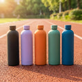 Wholesale Custom Logo 350ml 500ml 750ml Frosted Soft Touch Stainless Steel Tumblers Insulated Vacuum Flask for School Girls