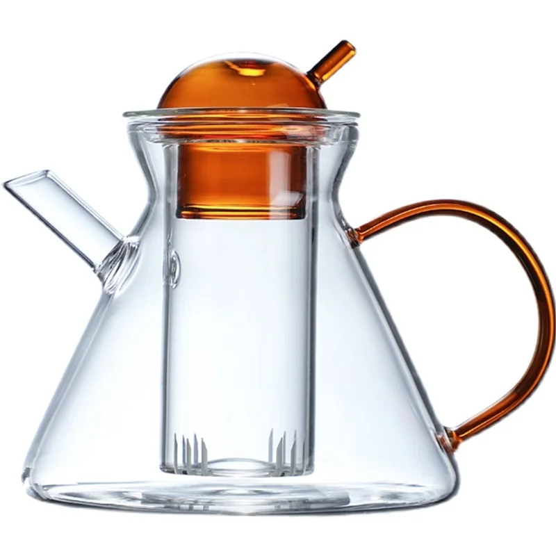 Luxury Thick Borosilicate Glass Tea Filter Pot Set High Temperature Resistant Water Pitcher for Classic Style for Parties