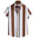 Wholesale Printing Casual Slim Fit Men Shirts High Quality Hawaii Casual Short Sleeve Shirt Summer Men's Beach Stripe Shirt
