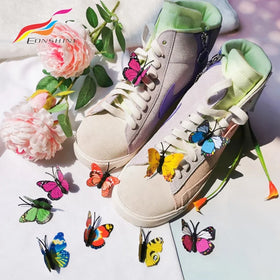 Beautiful Shoelace Accessories Charm Butterfly Shoe Lace Decoration Buckle for Girls