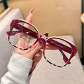 2025 New Trendy Personality Anti Blue Light Glasses Glasses Frame Unisex Oversized Computer Eyeglasses Optical