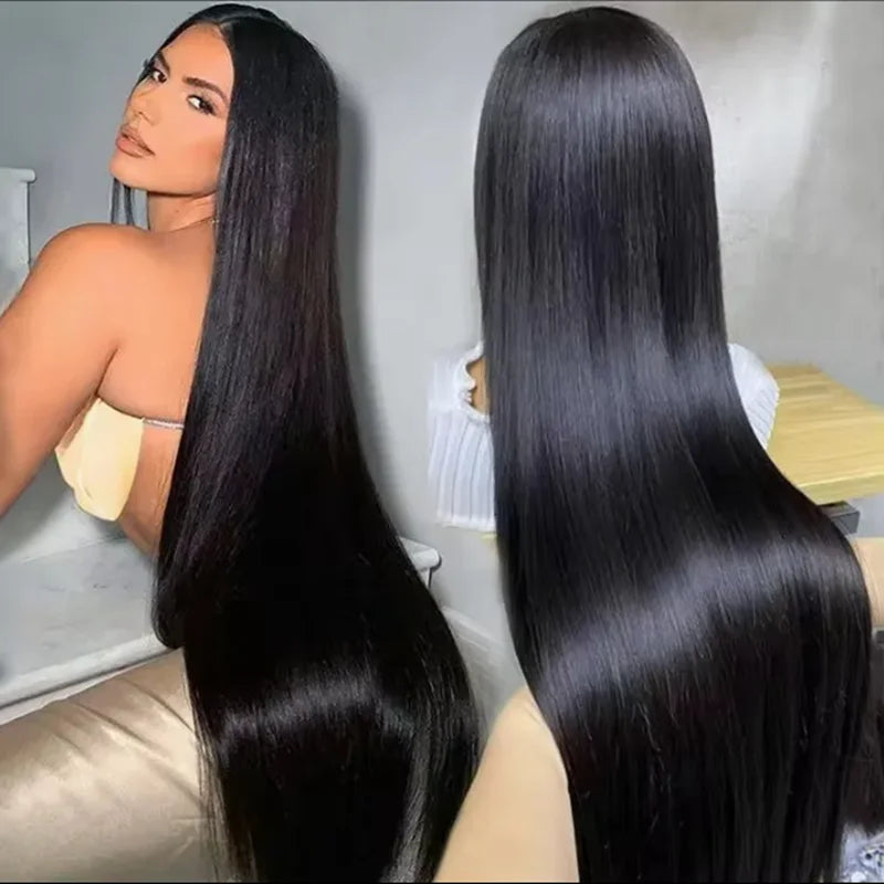 Double Drawn Vietnamese Human Hair Wigs 250 Density Lace Frontal Human Wig Bone Straight Short Bob Wigs for Black Women