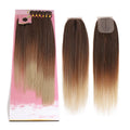 Julianna Bundles Curly Hair Extensions Weave Kanekalon Bio Protein Organic Fiber Lace Front Synthetic Packet Hair With Closure