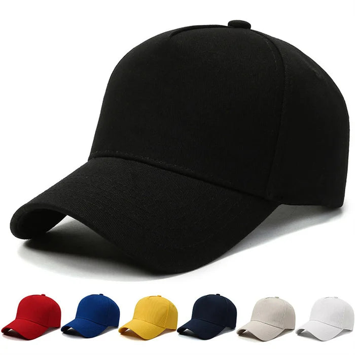 New Arrivals 5-Panel Sun Protection Solid Color Cotton Custom Logo Embroidery Headwear Girls Baseball Caps