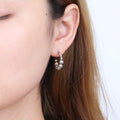 Chris April in Stock Fashion Jewelry 316L Stainless Steel PVD Gold Plated Non-tarnish Beads Hoop Earrings