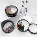 Luxury Customized Frosted Glass Jar Scented Candle in Tin Dry Flower Soy Wax Aromatherapy Scented Candles