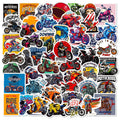 50Pcs Motorcycle Club Driver Graffiti Stickers for Car Helmet Decor Waterproof Racer Motorbike Motor Cross Sticker