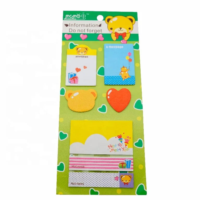 Wholesale Cute Shape Sticky Pads Set Paper Marker Children Used