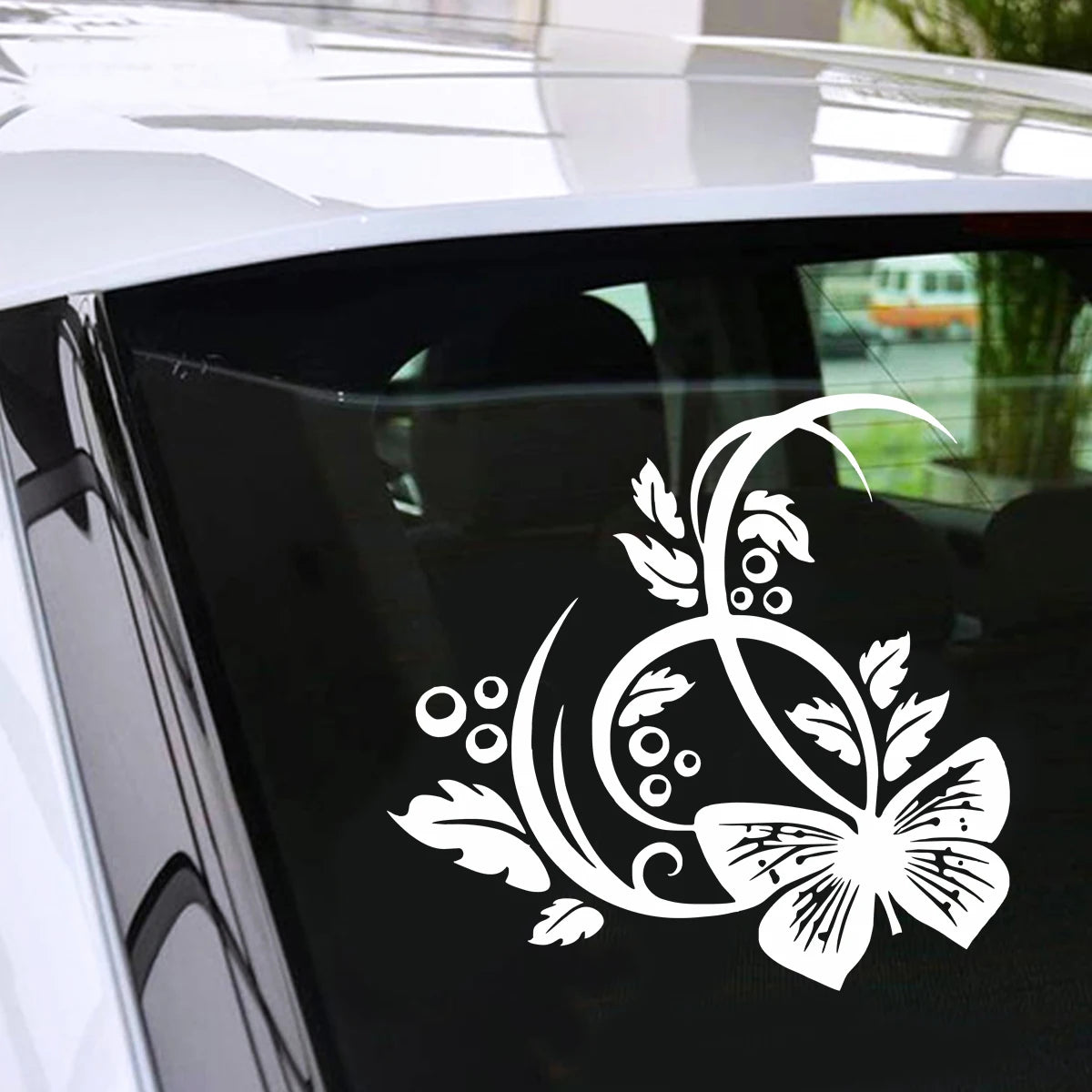 BUTTERFLY FLOWER Letters Sticker Vinyl Decal Car Window Wall Bumper Decor Gift Die Cut Decals Latop window Glass