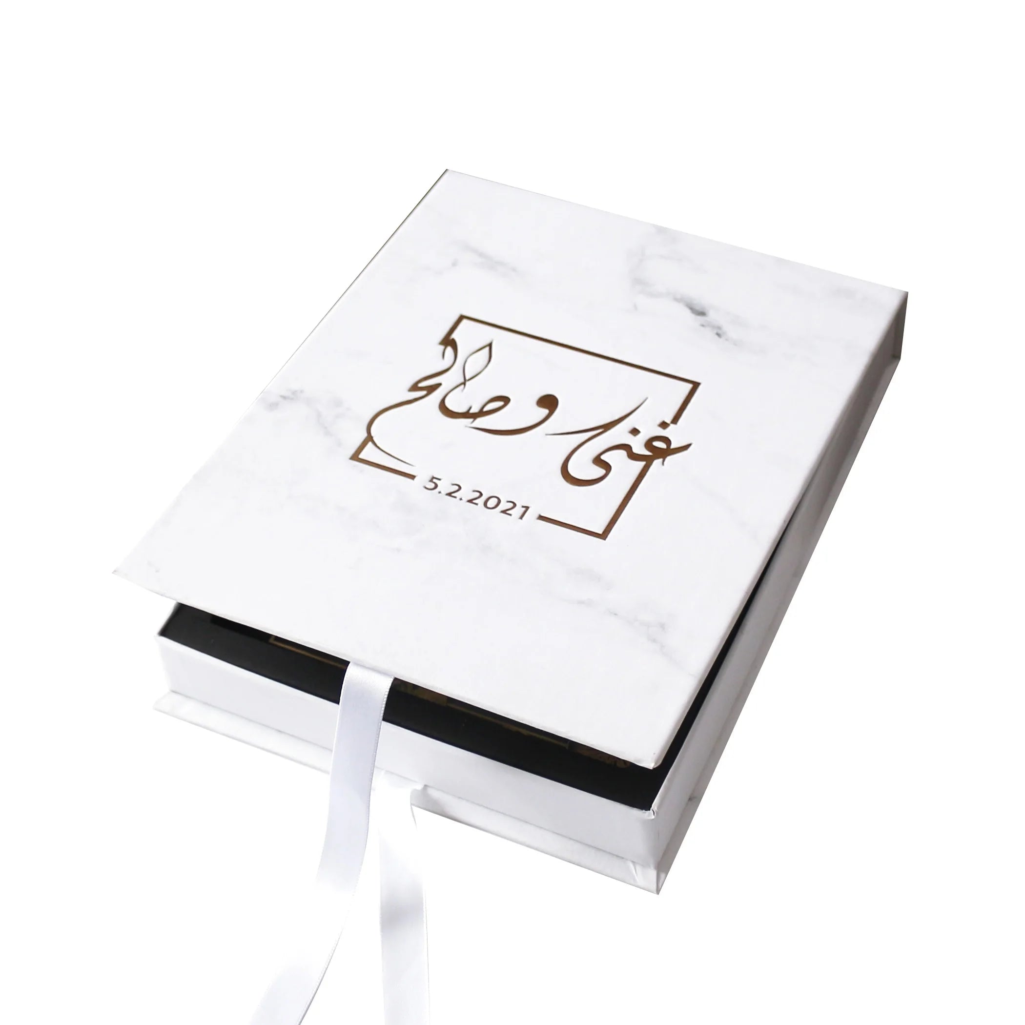 Popular Marbling Template Design Velvet Wedding Invitations With Hardcover Luxury DIY Box Invite Birthday Invitation Cards