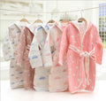 6 Layers Muslin Hooded Bathrobe Gauze Cotton Cartoon Kids Sleepwear Pajamas Children Boy Girl Nightgown Homewear