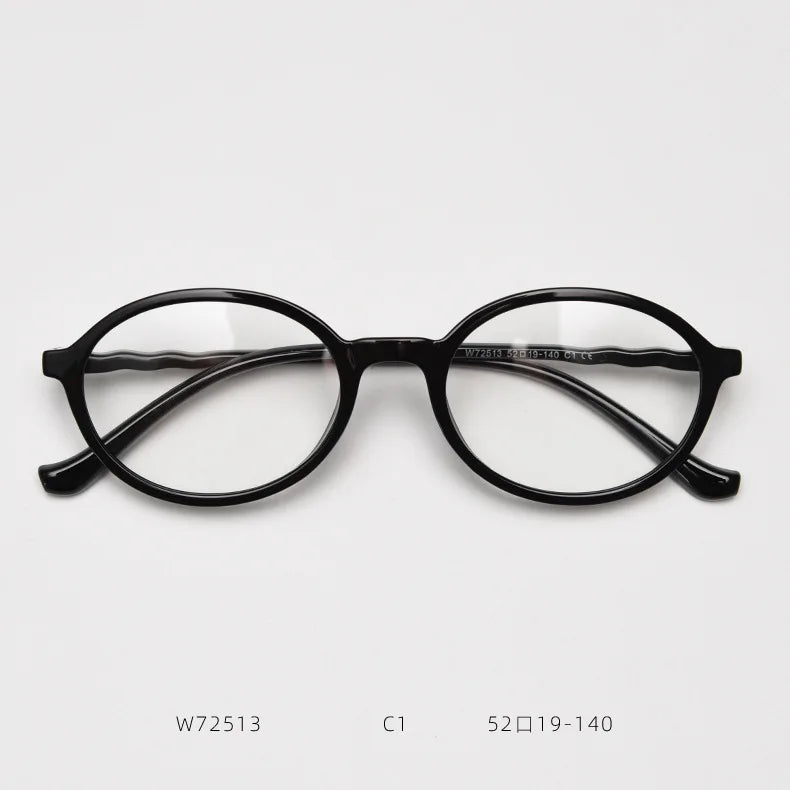 2026 New Fashion Spectacles Frame Unisex Ultralight TR90 Ellipse Frame Anti Blue Light Transparent Lens Optical Eyeglasses