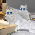 Custom Crystal Animals Model for Wedding Bedroom Glass Owl Model Gifts for Crafts Christmas Decorations