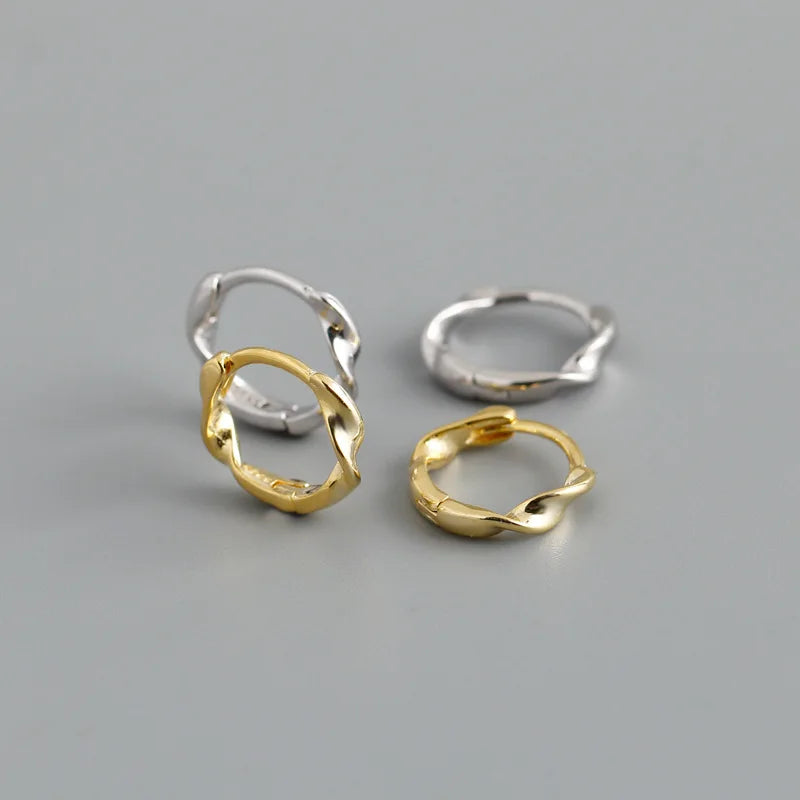 Light Luxury Fashion Jewelry Earrings S925 Sterling Silver Gold Simple Ins Style Earrings Fine Jewelry for Women