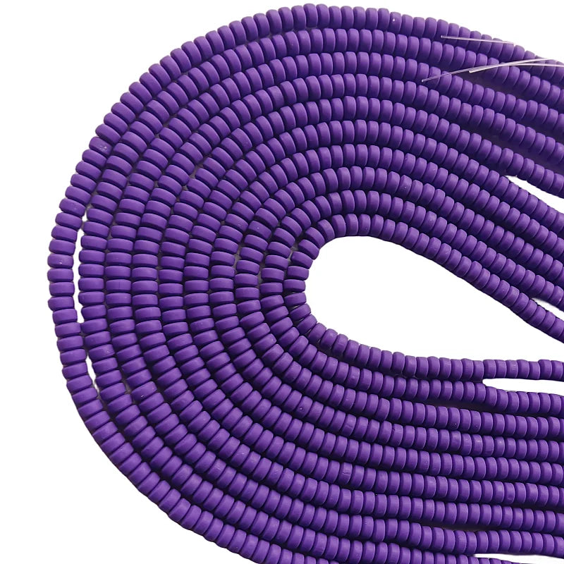 Wholesale 3 * 6mm Purple Cylindrical Soft Ceramic Beads DIY Bracelets Necklaces Earrings Loose Beads