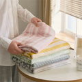 NQD Soft Custom 100% Bamboo Fiber Leaf Lightweight Knitted Throw Blanket Summer Fall