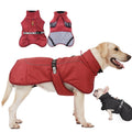 Christmas Cold Weather Elastic Neckline Leg Windproof Big Dog Jacket Cotton Padded Winter Warm Dog Coats for Large Dog