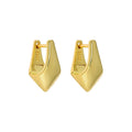 Wholesale Fashion Jewelry 925 Sterling Silver Geometry Taper Gold Plated Hoop Earring Jewelry for Women