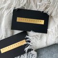 Luxury Hot Stamping Gold Metal Foil Black Cardboard Transparent clear Business Visiting Name Cards with logo