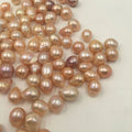 Wholesales DIY BEADS10-13 mm AA Good Luster Orange Gold Kasumi Baroque Pearl 100% Nature Freshwater Pearl With Half or No Hole
