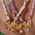 2025 European American Style Stainless Steel Multi-Pendant Handmade Women's Silk Scarf Necklace Fashion Chains Necklaces