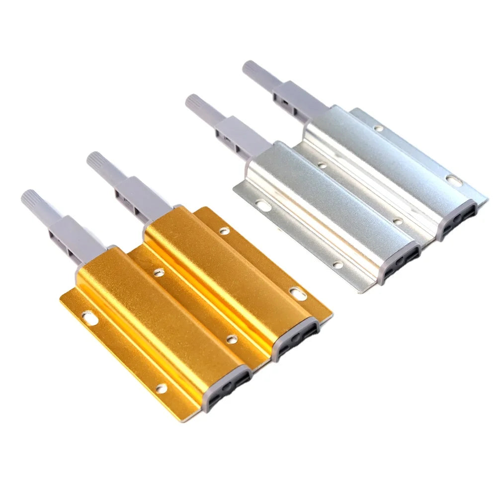 Aluminum Alloy Double Push to Open System Door Stopper Cabinet Catches Strong Rebound for Home Furniture Accessories
