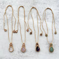 Wholesale Natural Crystal Natural Crystal Hand-woven Wax Rope Pendant