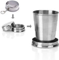 Classic Collapsible Stainless Steel Camping Mug Portable Foldable Travel Hiking Water Cup with Eco-Friendly Design