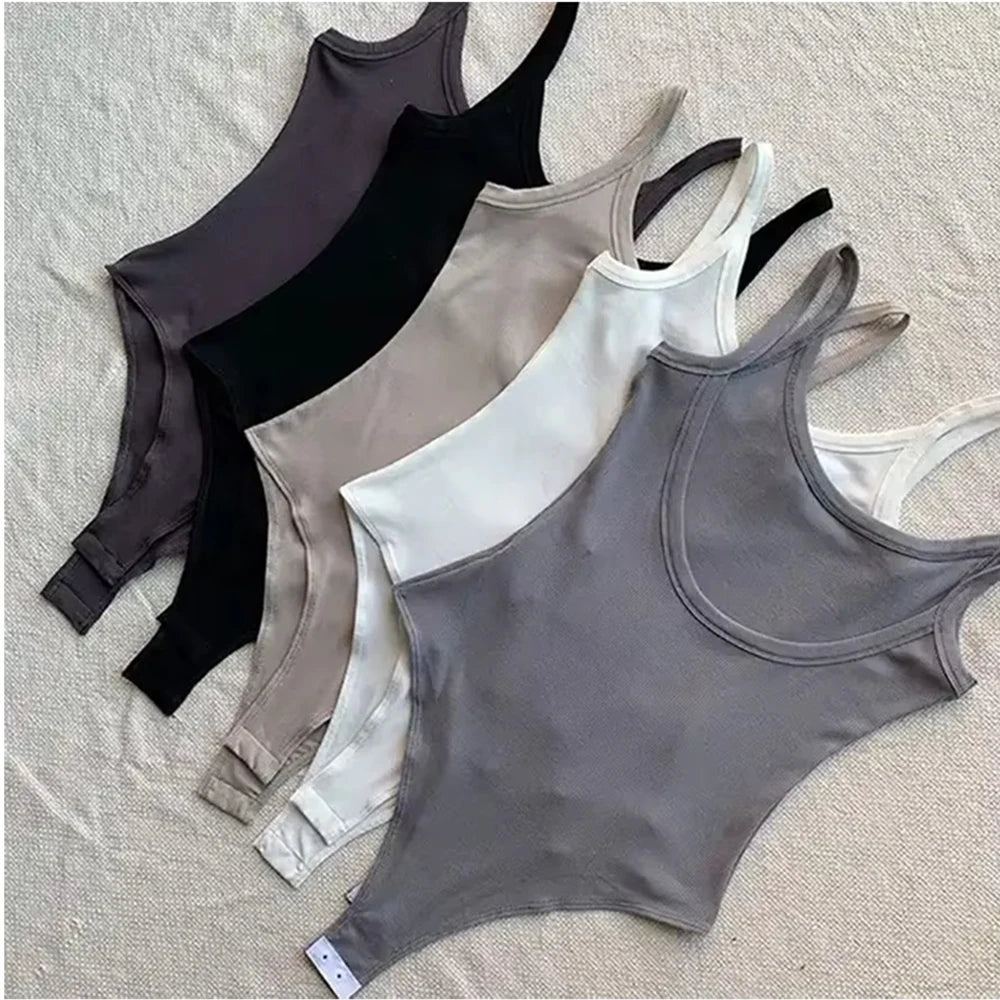 2026 Summer New Arrival Design Backless Women Bodysuits Comfy Cotton Outdoor Wear Sexy Bodysuits for Women
