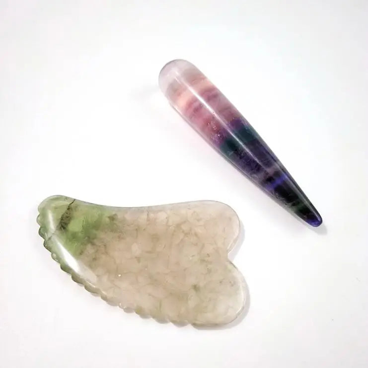 Diy Mushroom Gua Sha Masaj Facial Massager Fluorite Guasha Jade Scraping Massage Tool