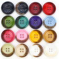 Diy Accessories Eco-Friendly Multicolor round Textured Resin Buttons for Mens Blazer Coat 4 Holes